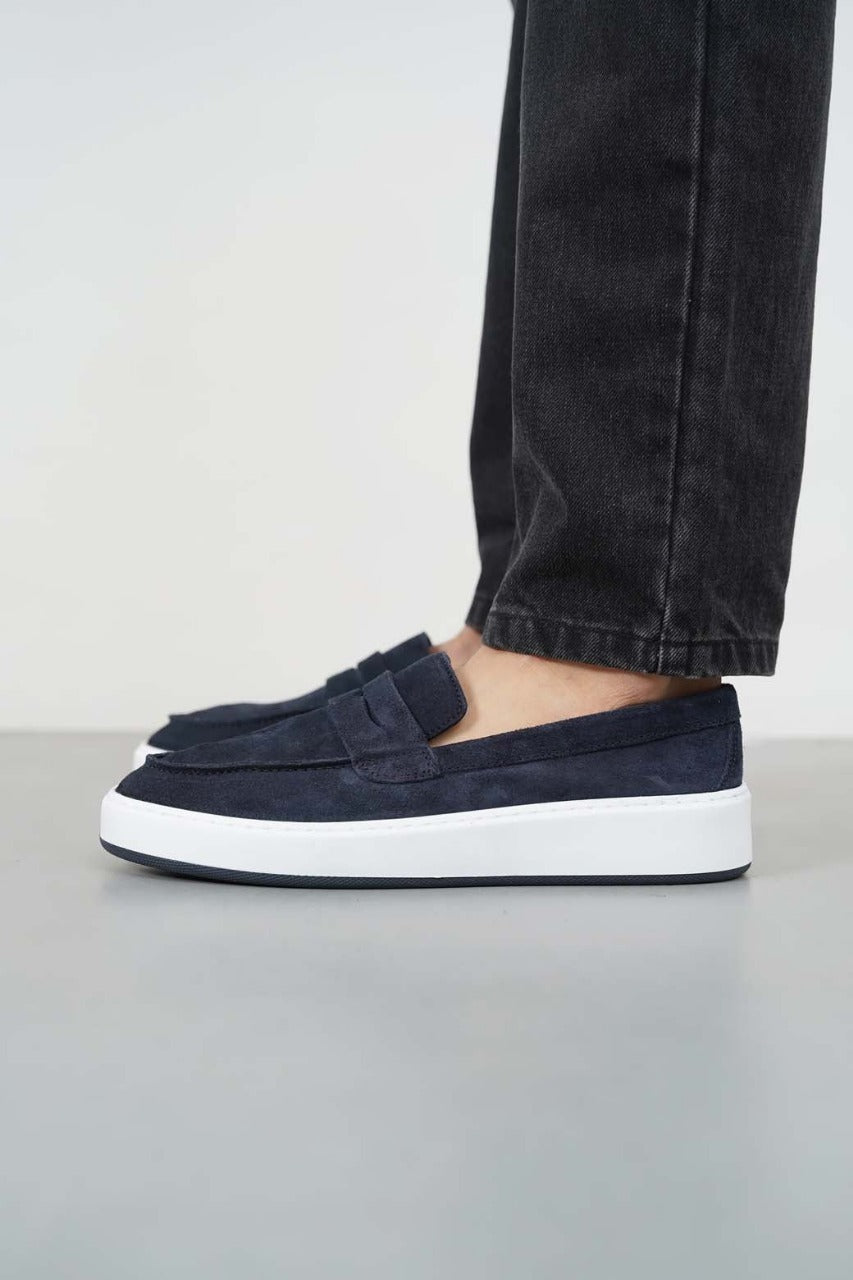 SUEDE PENNY LOAFERS